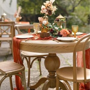 Ling’s Moment Sunset Terracotta Table Runners & Napkins